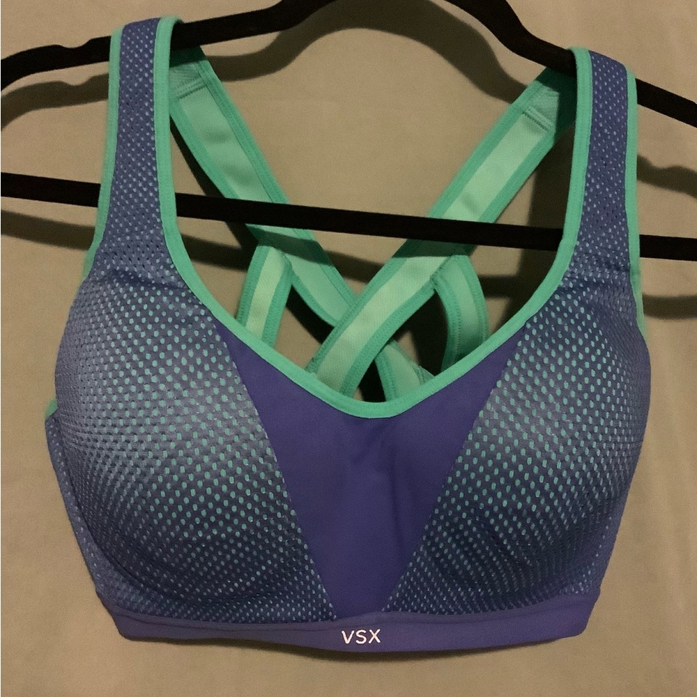 VSX Women's Purple and Teal Sports Bra